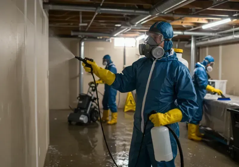 Basement Sanitization and Antimicrobial Treatment process in Gates County, NC