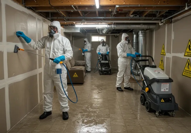 Basement Moisture Removal and Structural Drying process in Gates County, NC